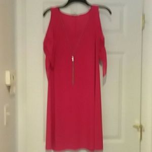 Dress barn Red dress  cold shoulder sz 6 new
